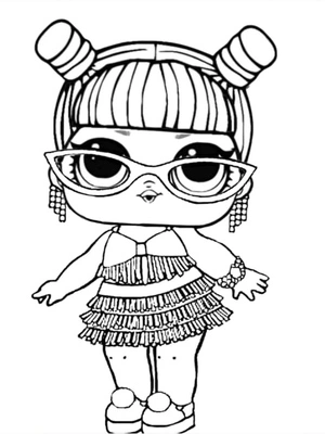 LOL Surprise Doll on Ice Coloring Page