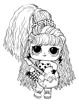 LOL Surprise Doll - Radical Q.T. Coloring Page