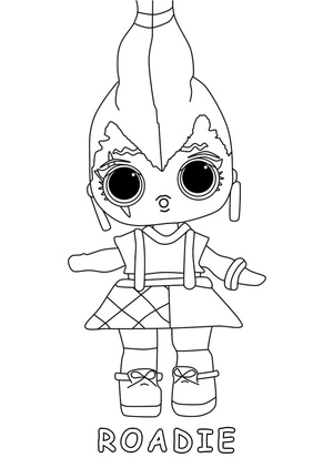 LOL Surprise Doll Roadie Coloring Page
