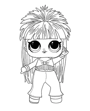 LOL Surprise Hairvibes Disco Queen Coloring Page