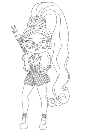LOL Surprise OMG Big Wig Coloring Page