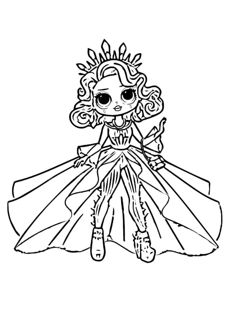 LOL Surprise OMG Crystal Star Coloring Page