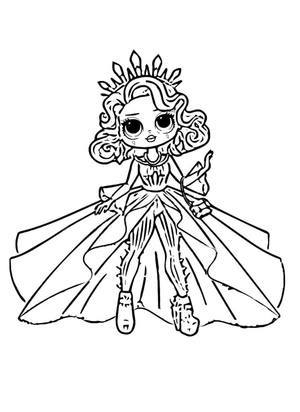 LOL Surprise OMG Crystal Star Coloring Page