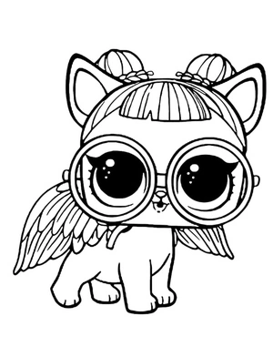 LOL Surprise Pets: Sweet Pup Coloring Page