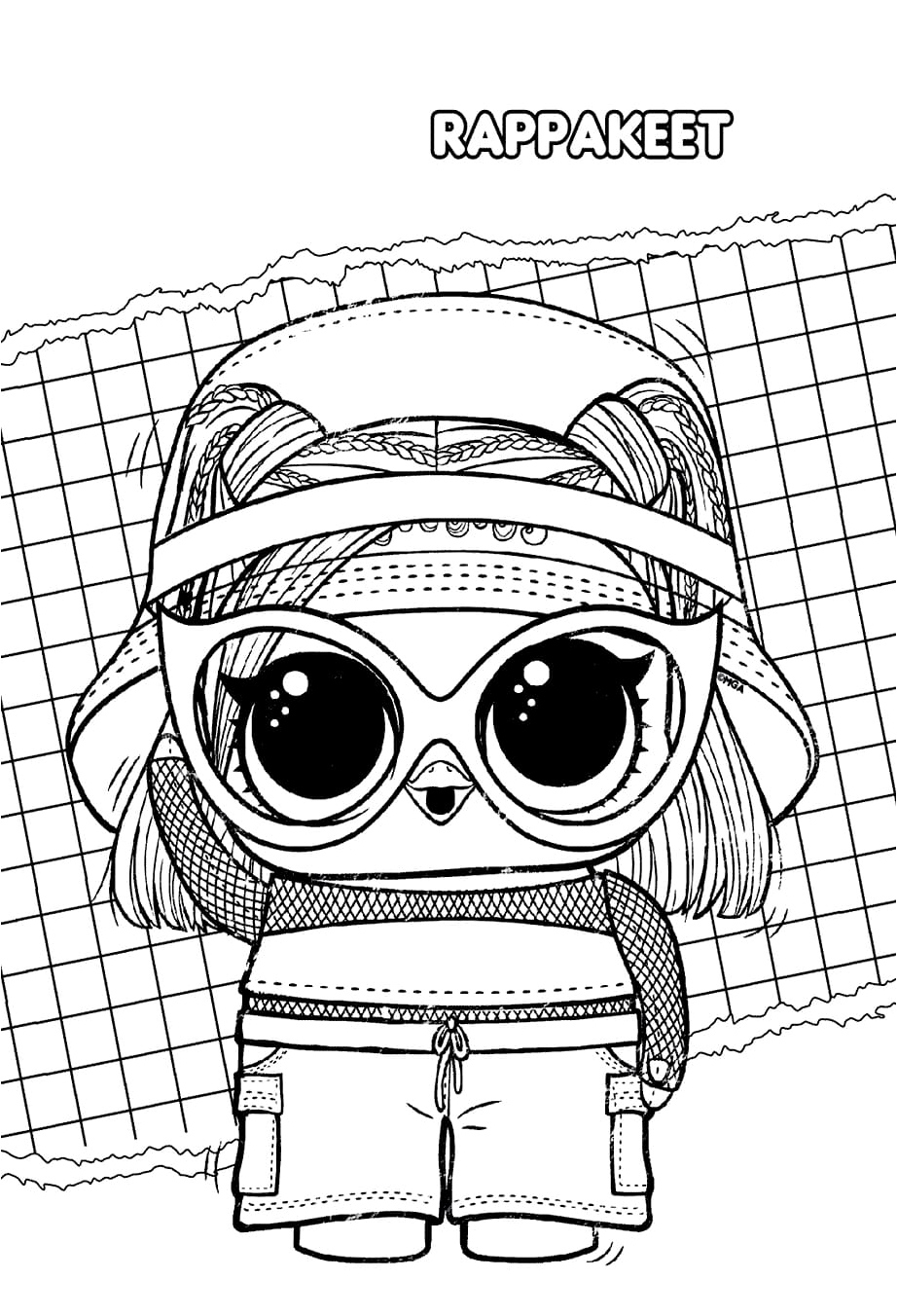 LOL Surprise Rappakeet Coloring Page