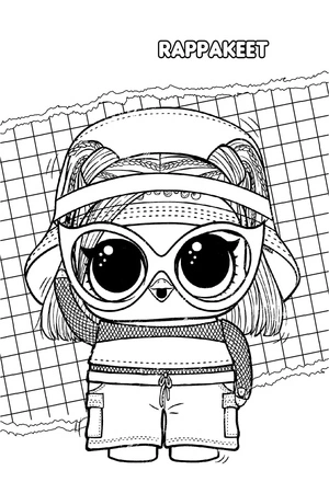 LOL Surprise Rappakeet Coloring Page
