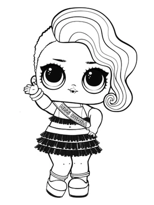 LOL Surprise Rumba Girl Coloring Page