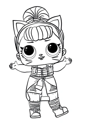 Mischievous Lol Surprise Doll Coloring Page