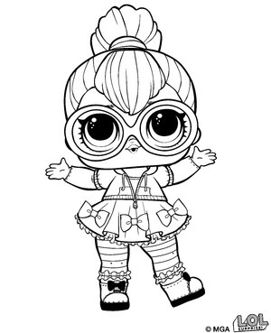 Neon Cutie LOL Surprise Doll Coloring Page