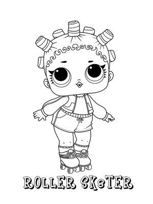 Roller Skater L.O.L. Surprise Doll Coloring Page