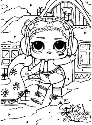 Roller Skating LOL Surprise Doll Coloring Page