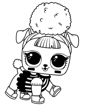 Rufferee Touchdown LOL Surprise Pets - Coloring Page Coloring Page