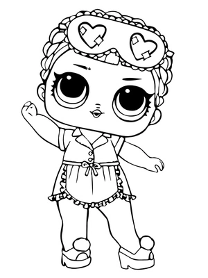 Sleeping B.B. LOL Surprise Doll Coloring Page