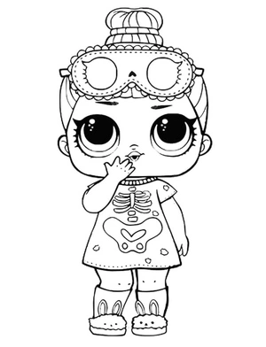 Sleepy Bones LOL Surprise Doll Coloring Page