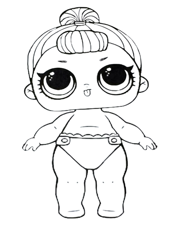 Snowflake LOL Doll Coloring Page