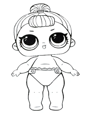 Snowflake LOL Doll Coloring Page