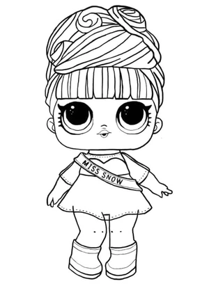 Snowy, the LOL Surprise Doll Coloring Page