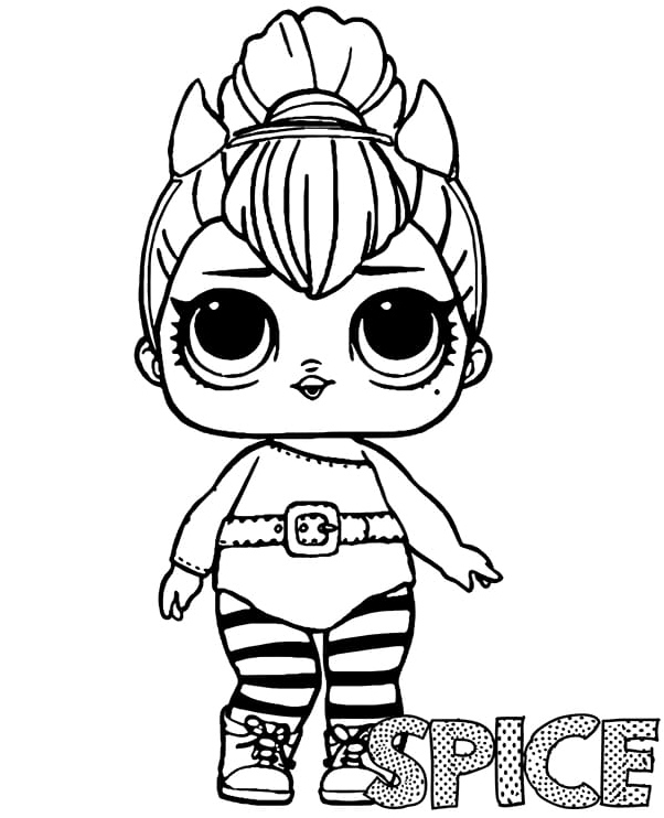 Spice, the Lol Surprise Doll Coloring Page