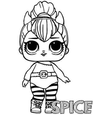 Spice, the Lol Surprise Doll Coloring Page