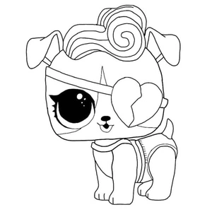 Stardust Doggie LOL Surprise Coloring Page