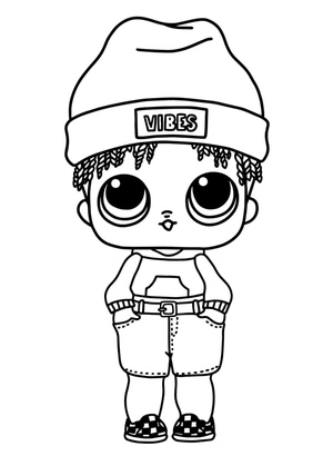Sunny Surprise LOL Coloring Page