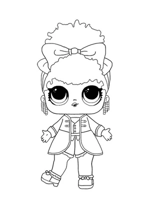 Superstar LOL Surprise Hair Vibes Coloring Page