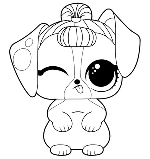 Surprise LOL Cheer Pup Coloring Page