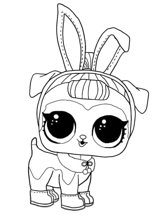 Surprise LOL Snow Dogg Coloring Page