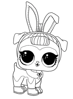 Surprise LOL Snow Dogg Coloring Page