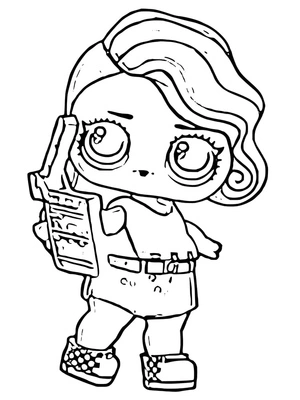 Tech Slate LOL Surprise. Coloring Page