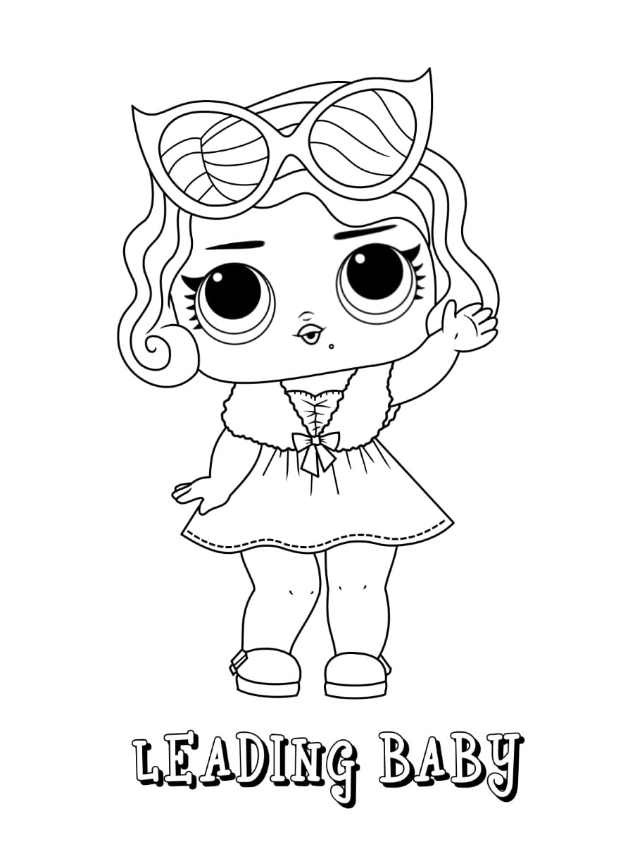 Top Baby LOL Surprise Doll Coloring Page