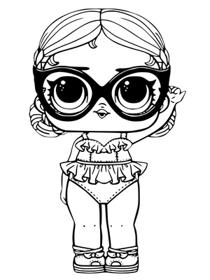 Vacation Baby LOL Surprise Doll Coloring Page