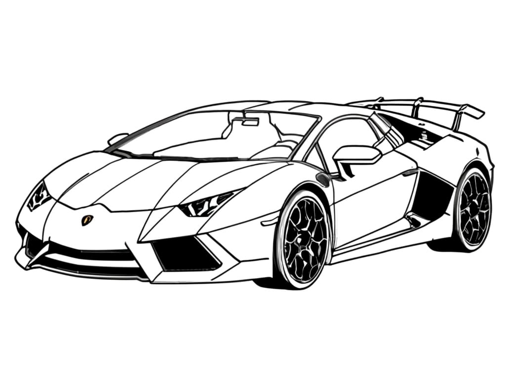 A Lamborghini sports car Coloring Page