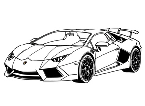 A Lamborghini sports car