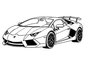 A Lamborghini sports car Coloring Page