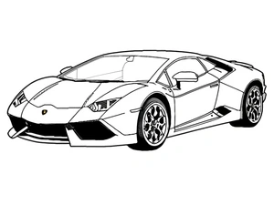 A sports car. Coloring Page