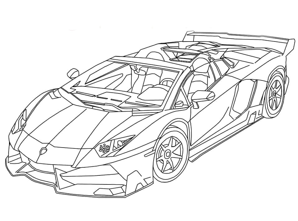 Free Lamborghini Coloring Page