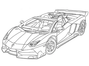 Free Lamborghini Coloring Page