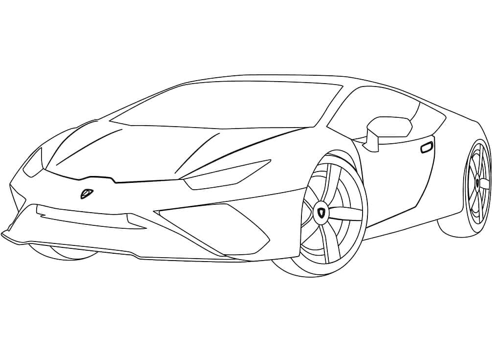 Huracan Lamborghini Coloring Page