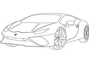 Huracan Lamborghini Coloring Page