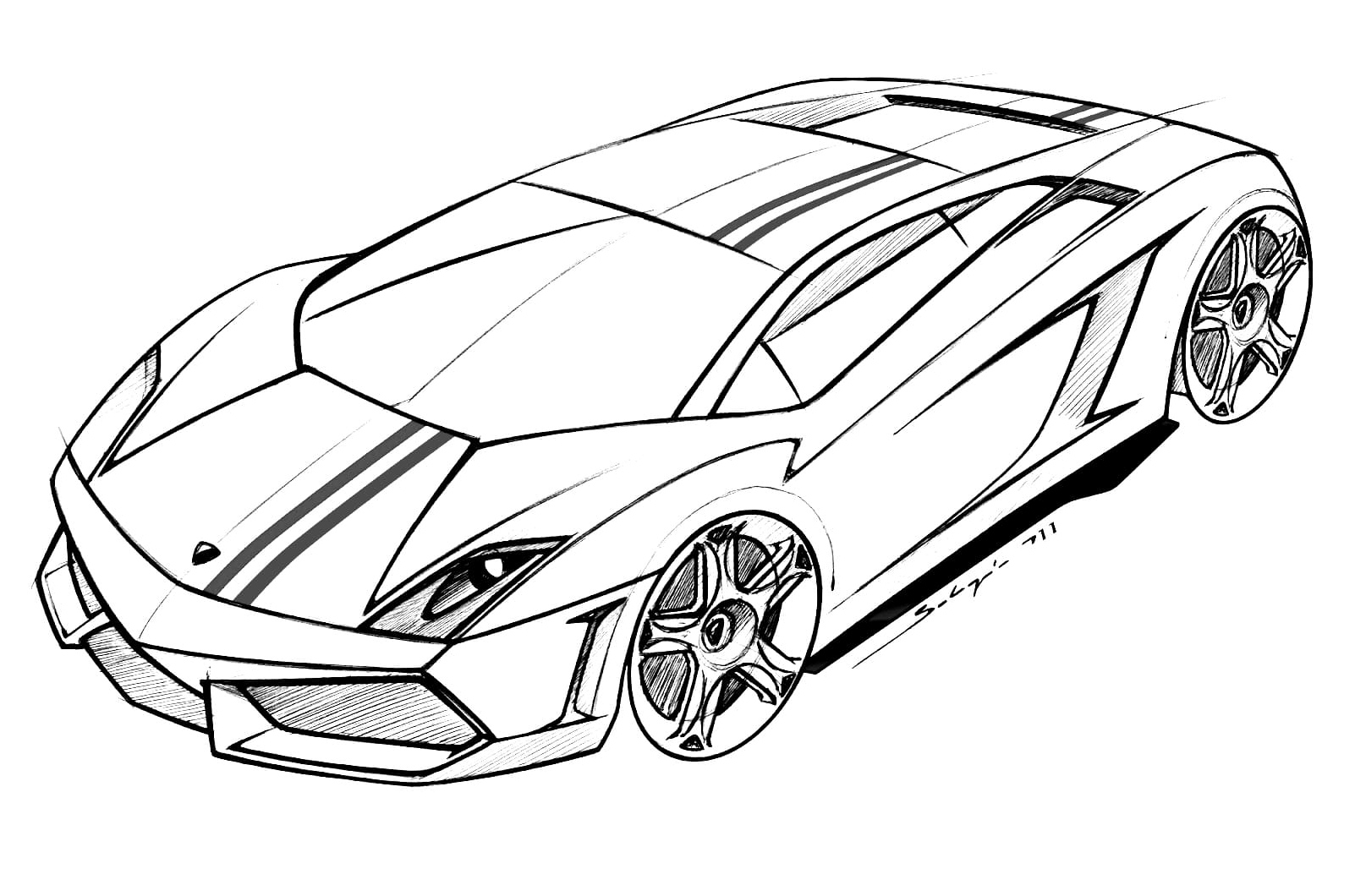 Lamborghini Car Coloring Page Coloring Page