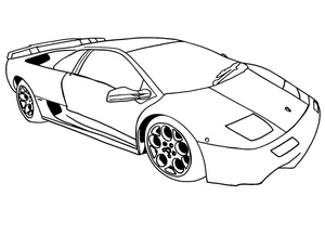 Lamborghini Ready for Coloring