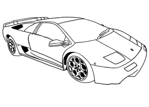 Lamborghini Ready for Coloring Coloring Page