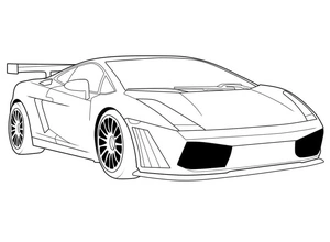Lamborghini Sports Car Coloring Page