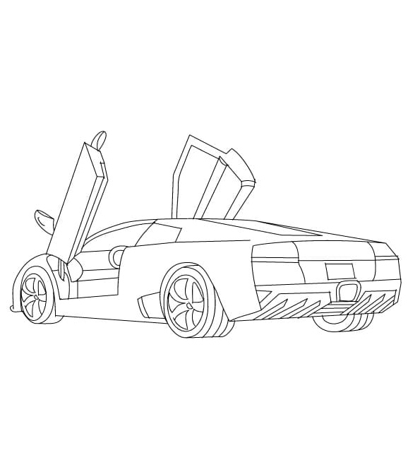 Murcielago Lamborghini Coloring Page