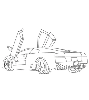 Murcielago Lamborghini Coloring Page