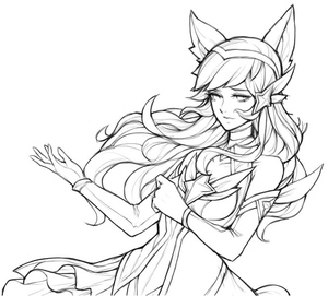 Adorable Ahri Portrait