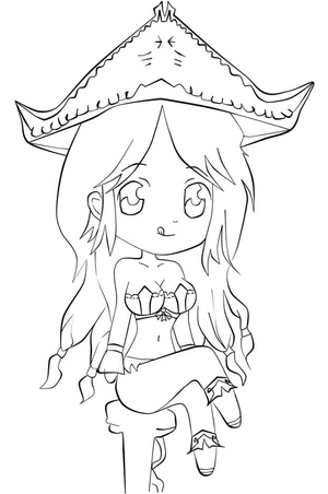Adorable Miss Fortune Coloring Page
