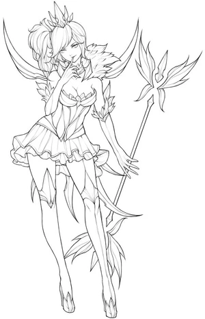 Dark Elementalist Lux Coloring Page