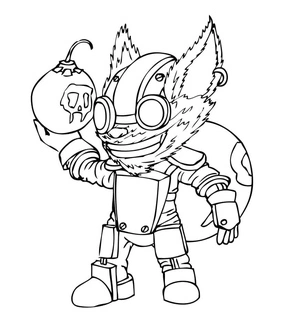 Zany Ziggs Coloring Page